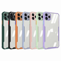 Bakeey pour iPhone 12 Pro Max Case Bumpers avec lentille Protector Transparent HD Transparent Acrylique + Cadre TPU Anti