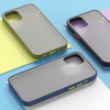 Bakeey pour iPhone 12 Pro Max étui antichoc Anti-empreintes digitales mat translucide dur PC & Soft TPU Edge Pro étui pr