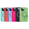 Bakeey pour iPhone 12 Pro/12 Support de boîtier Magsafe avec support de bague lisse antichoc Soft caoutchouc de silicone