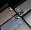 Bakeey pour iPhone 12/12 Pro Coque 6.1 "Motif de luxe en fibre de carbone avec lentille Protector Silicone antichoc Pro