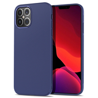 Bakeey pour iPhone 12/12 Pro Coque 6.1 pouces Texture en fibre de carbone Slim Soft Silicone antichoc Pro Coque arrière