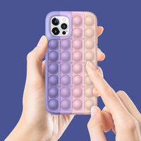 Bakeey pour iPhone 12/12 Pro/12 Pro Max Case Fidget Reliver Stress Silicone Phone Shell Protective Cover Push It Bubble
