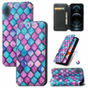 Bakeey pour iPhone 13 Mini/ 13 Pro Max Case Colorful Motif dimpression Flip magnétique avec fente pour cartes multi
