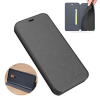 Bakeey pour OnePlus 8 Pro étui à motif brossé avec fente pour carte de support antichoc en cuir PU complet du corps Pro