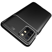 Bakeey pour OnePlus 8T Case Luxury Carbon Fiber Pattern Housse de protection en silicone antichoc