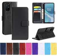 Bakeey pour OnePlus 8T étui à rabat magnétique avec plusieurs fentes pour cartes support pliable en cuir PU antichoc étu