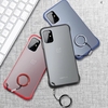 Bakeey pour OnePlus 8T étui sans cadre ultra-mince translucide mat avec anneau de doigt dur étui de protection pour PC c