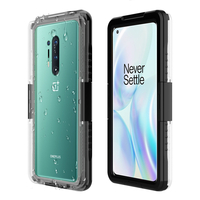 Bakeey pour OnePlus 9 Pro / 8T / 8/7/8 Pro / 7T / 7 Pro Boîtier étanche IP68 Écran tactile transparent PC + TPU Couvertu