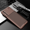 Bakeey pour OnePlus Nord Case Motif de luxe en fibre de carbone avec protecteur dobjectif Etui de protection en sil