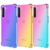Bakeey pour OnePlus Nord étui dégradé de couleur avec coussins gonflables à quatre coins antichoc translucide Soft étui