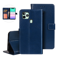 Bakeey pour Oukitel C22 étui à rabat magnétique avec plusieurs fentes pour cartes portefeuille support pliable antichoc