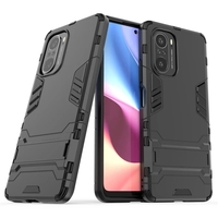 Bakeey pour POCO F3 Global Version Boîtier Armor avec support Etui de protection PC antichoc Couverture arrière