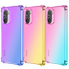 Bakeey pour POCO F3 Global Version Etui dégradé de couleur avec airbag aux quatre coins antichoc translucide Soft Etui d