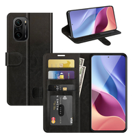 Bakeey pour POCO F3 Global Version Étui à rabat magnétique avec plusieurs fentes pour cartes Support pliable en cuir PU