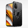 Bakeey pour POCO F3 Global Version étui Armor magnétique antichoc avec support de bague à rotation à 360 ° support étui