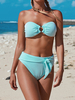 Bikini bandeau taille haute sans bretelles sans bretelles