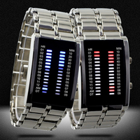 Binary LED Affichage Hommes Affaires Lumineuses Montres Numériques Électroniques