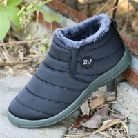 BJ Chaussures Chaud Laine Doublure Talon Plat Bottes de Neige pour Femmes