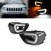 Blanc + jaune LED feux diurnes feux DRL clignotants paire pour Jeep Compass 2011-2016