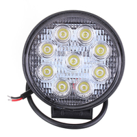 Blanc lumineux de lampe de lumière de travail ronde de la voiture 9LED de 27W pour le camion ATV de camp
