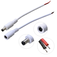 Blanc mâle / femelle dc connecteur d