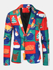 Blazer drôle de partie de dessin animé de Noël pour hommes