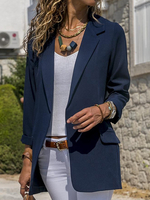 Blazers à col rabattu à manches longues pour femmes