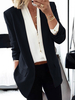 Blazers à manches longues occasionnels de couleur unie pour femmes
