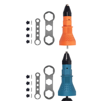 Bleu / orange électrique rivet écrou outil adaptateur outil électrique perceuse électrique à rivet écrou outil