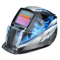 Bleu flamme solaire Auto Darkening soudeurs Masque de soudage Masque Mode de meulage Automatique