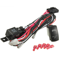 Bleu LED Interrupteur basculant allumé avec câblage 40A fusible relais
