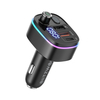 BlitzWolf® BW-BC2 Transmetteur FM Bluetooth V5.0 18W PD + QC3.0 Chargeur de voiture USB 7 couleurs Rétroéclairage RVB LE