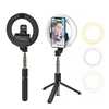 BlitzWolf® BW-BS8 Pro Bluetooth Selfie Stick 5 pouces Ring Light LED Fill Light Extensible Pliable Selfie Stick Trépied