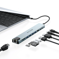 BlitzWolf® BW-NEW TH5 10 in 1 USB Hubs with HD 4K@30Hz USB3.0 / USB2.0 / Type-C 2.0 / RJ45 Ethernet / 100W PD Charging /