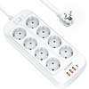 BlitzWolf® BW-PC2 2500W Chargeur USB ultra-rapide avec 8 prises secteur / 20W USB-C PD Power Delivery / 18W 3 * USB-A QC