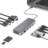 BlitzWolf® BW-TH11 11-en-1 USB-C Data Hub avec deux ports HDMI 4K à 30 Hz 1080P Port VGA 60 Hz USB3.0 USB2.0 1000 Mbps R