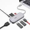 BlitzWolf® BW-TH5 7 en 1 Hub de données USB-C avec lecteur de carte TF USB 3.0 à 3 ports USB-C PD de charge 4K Display H