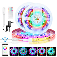 BlitzWolf® BW-LT31 5M / 10M IC intégré Smart Wi-Fi RVB Magic LED Strip Light + 40Keys IR Télécommande Fonctionne avec Al
