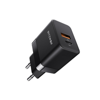 BlitzWolf® BW-S21 Mini chargeur mural 35W GaN 35W PPS PD3.0 Type-C & 30W QC3.0 AFC USB-A Adaptateur de prise EU à charge
