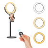 BlitzWolf® BW-SL4 Support de téléphone à anneau lumineux à intensité variable 360º Veilleuse de bureau Support de selfie