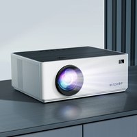 BlitzWolf®BW-V8 FHD Projector LCD LED Android 11.0 OS 480ANSI Lumens 4D Keystone Correction Dual-5G WIFI 4K Decoding Dig