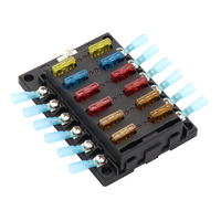 Bloc de fusible 12 V / 24 V 12 voies LED boîte de jonction de fusible boîte à bornes de fusible de lame pour bateau de v