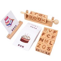 Blocs dapprentissage de lorthographe en bois Montessori numéro de lalphabet correspondant jouet de manipu