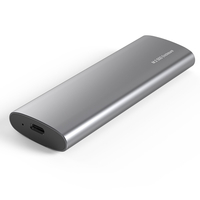 Blueendless M.2 SSD Boîtier de disque dur Type-C 3.1 Gen2 vers M.2 NVME/SATA SSD Boîtier de disque dur externe en alliag