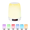 Bluetooth 5.1 haut-parleur réveil avec Colorful lumière 3 vitesses gradation blanc bruit Machine FM Radio pour fête cham