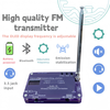 bluetooth-Enabled FM Transmitter and Receiver Adjustable 76-108MHZ Frequency Rechargeable Lithium Battery 100 Meters Tra
