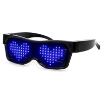 Bluetooth Programmable texte USB chargement LED lunettes daffichage dédié discothèque DJ vacances fête anniversaire