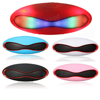 Bluetooth sans fil Colorful LED Haut-parleur stéréo portable mains libres Rugby Design