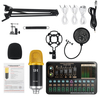 BM-900 Live Sound Card Condenser Microphone Set Enregistrement Mount Boom Stand Mic Kit pour la diffusion en direct