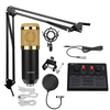 BM800 Microphone à Condensateur Carte Son V9X PRO Mélangeur Diffusion En Direct Diffusion Enregistrement Micro BM800 Kit